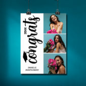 Moderne Multi Photo Graduation Party Poster