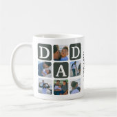 Moderne Multi Photo Grid Cute DAD Coffee Mok (Links)