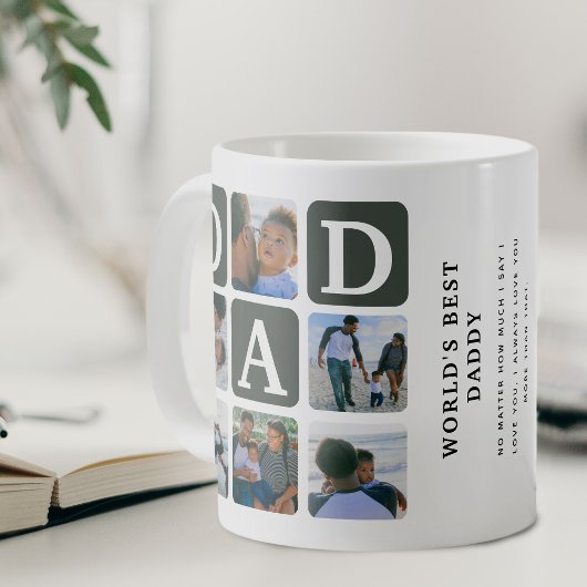 Moderne Multi Photo Grid Cute DAD Coffee Mok