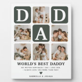 Moderne Multi Photo Grid Cute DAD Gift Fotoplaat (Voorkant)