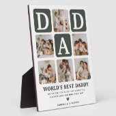Moderne Multi Photo Grid Cute DAD Gift Fotoplaat (Zijkant)