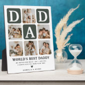 Moderne Multi Photo Grid Cute DAD Gift Fotoplaat (Zijkant)