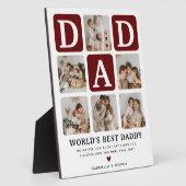 Moderne Multi Photo Grid Cute DAD Gift Fotoplaat (Zijkant)