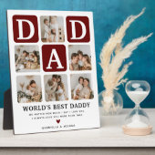 Moderne Multi Photo Grid Cute DAD Gift Fotoplaat (Zijkant)