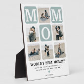 Moderne Multi Photo Grid Cute MOM Gift Fotoplaat (Zijkant)