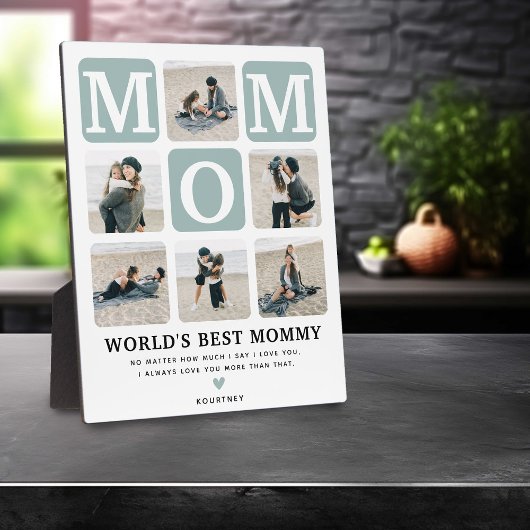 Moderne Multi Photo Grid Cute MOM Gift Fotoplaat
