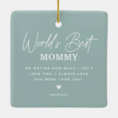 Moderne Multi Photo Grid Cute MOM Gift Keramisch Ornament (Achterkant)
