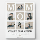Moderne Multi Photo Grid Cute MOM Gift Neutral Fotoplaat (Voorkant)
