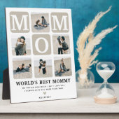 Moderne Multi Photo Grid Cute MOM Gift Neutral Fotoplaat (Zijkant)