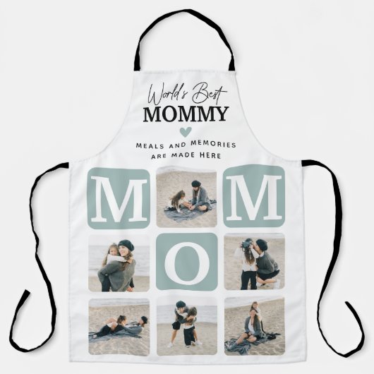 Moderne Multi Photo Grid Cute MOM Gift Schort (Voorkant)