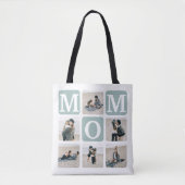 Moderne Multi Photo Grid Cute MOM Gift Tote Bag (Voorkant)