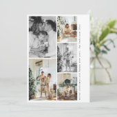 Moderne Multi Photo kerst Kaart | minimalistisch (Staand voorkant)