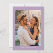 Moderne Multi Photo Lavendel | QR-code Save The Date (Achterkant)