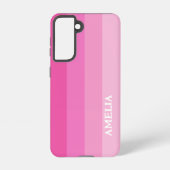 Moderne Multi Roze Personaliseer Naam Samsung Galaxy Hoesje (Achterkant)
