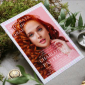 Moderne Multicolor Gingham Foto Afstudeerfeestje Kaart