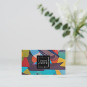 Moderne Multicolor Waterverven ventileren Abstract Visitekaartje (Staand voorkant)