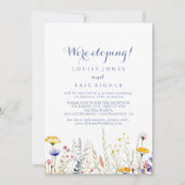 Moderne Multicolor Wildflower Elopement Receptie Kaart (Voorkant)
