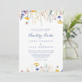 Moderne Multicolor Wildflower Nuestra Boda bruilof Kaart (Staand voorkant)