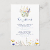 Moderne Multicolor Wildflower Wedding Routebeschri Informatiekaartje (Voorkant)