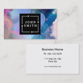 Moderne Multicolore Waterverf Cool Abstract Visitekaartje (Voorkant / Achterkant)