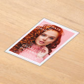 Moderne Multicolour Gingham Fotoafstudeerfeest Acryl Uitnodigingen (Laagn)