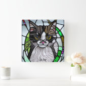 Moderne multicore-Glas in lood kat Vierkante Klok (Huis)