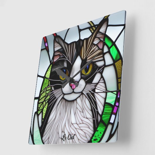 Moderne multicore-Glas in lood kat Vierkante Klok (Hoek)