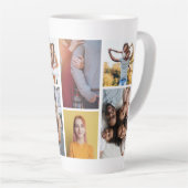 Moderne Multifoto-herinnering Latte Mok (Rechterhoek)
