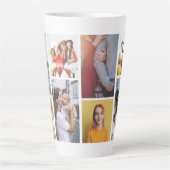 Moderne Multifoto-herinnering Latte Mok (Voorkant)