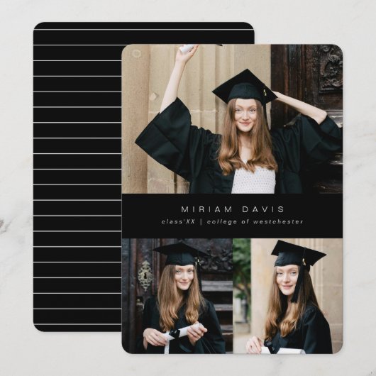 Moderne multifoto minimalistisch aankondiging (Voorkant / Achterkant)