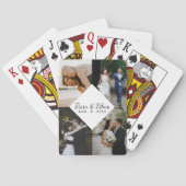 Moderne multifotokleurenwitte driehoek pokerkaarten (Achterkant)