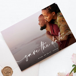 Moderne multifoto's met volledige afleding save the date