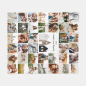 Moderne multifotoschandaal: elegante kerst fleece deken (Voorkant (Horizontaal))