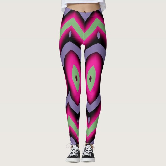 Moderne multikleur trendy "Ratti_Creative_Arts"   Leggings (Voorkant)