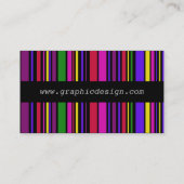 Moderne multikleurenstreepjescode visitekaartje (Achterkant)