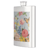Moderne multl botanische bloemen heupfles (Links)
