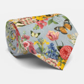 Moderne multl botanische bloemen stropdas (Opgerold)