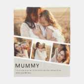 Moderne Mumie Foto Strip Collage Fleece Deken (Voorkant)