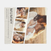 Moderne Mumie Foto Strip Collage Fleece Deken (Voorkant (Horizontaal))