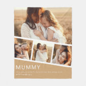 Moderne Mummie Foto Strip Collage Fleece Perzik Deken (Voorkant)
