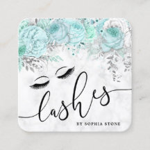 Moderne  munt bloemenwitte marmeren wimpers