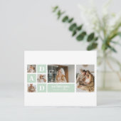 Moderne Munt Collage Foto Vader Beste Cadeau Briefkaart (Staand voorkant)