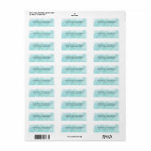 Moderne Munt Waterverf Etiket (Full Sheet)