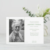 Moderne Munt & Wit Vieren van het Leven Begrafenis Bedankkaart (Staand voorkant)