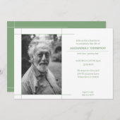 Moderne Munt & Wit Vieren van het Leven Begrafenis Bedankkaart (Voorkant / Achterkant)