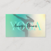 Moderne muntgradiënt yoga visitekaartje (Voorkant)