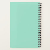 Moderne Muntgroene Aangepaste Naam Minimalistisch Notitieboek (Achterkant)