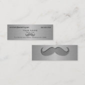 Moderne Mustache Metallic print Mini Visitekaartje (Voorkant / Achterkant)