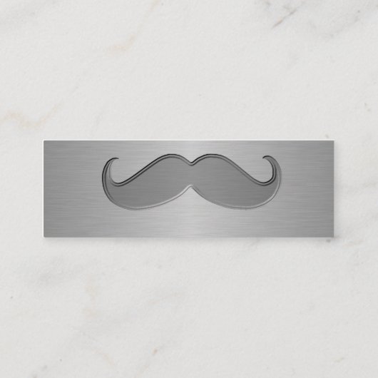 Moderne Mustache Metallic print Mini Visitekaartje (Achterkant)