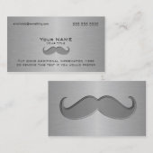 Moderne Mustache Metallic print Visitekaartje (Voorkant / Achterkant)
